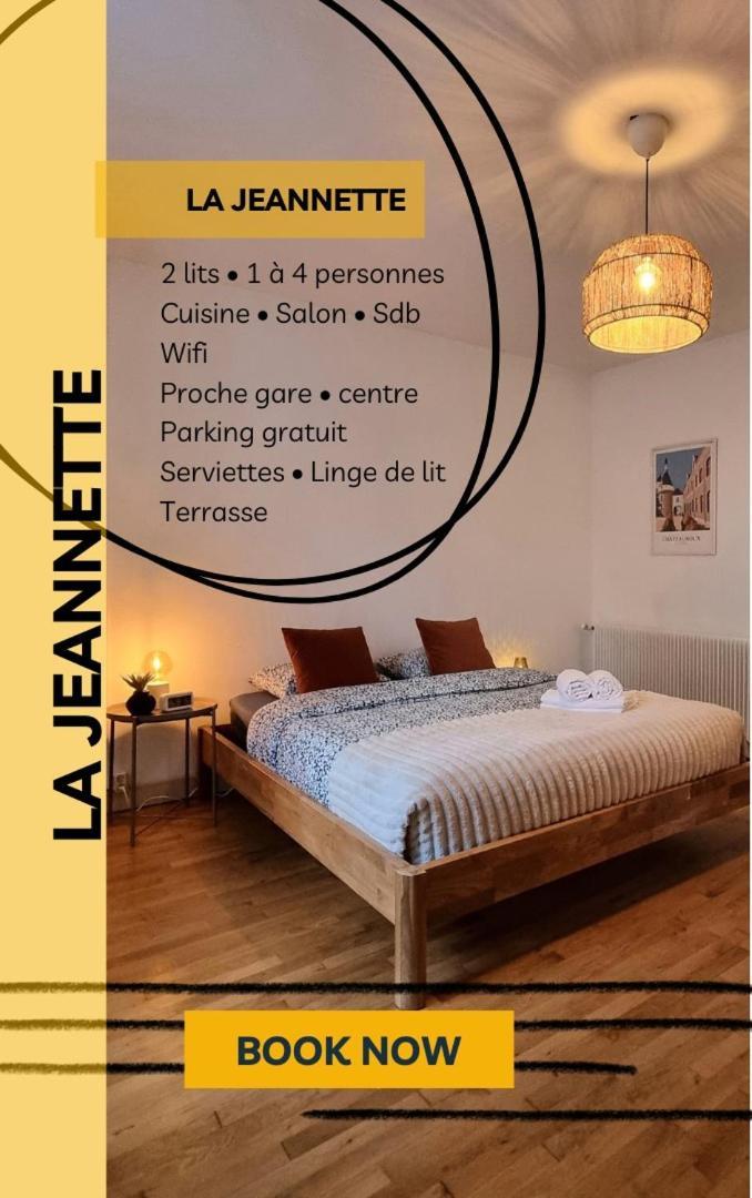 La Jeannette - Proche Gare-Centre, 2 Lits, Terrasse Villa Châteauroux Buitenkant foto